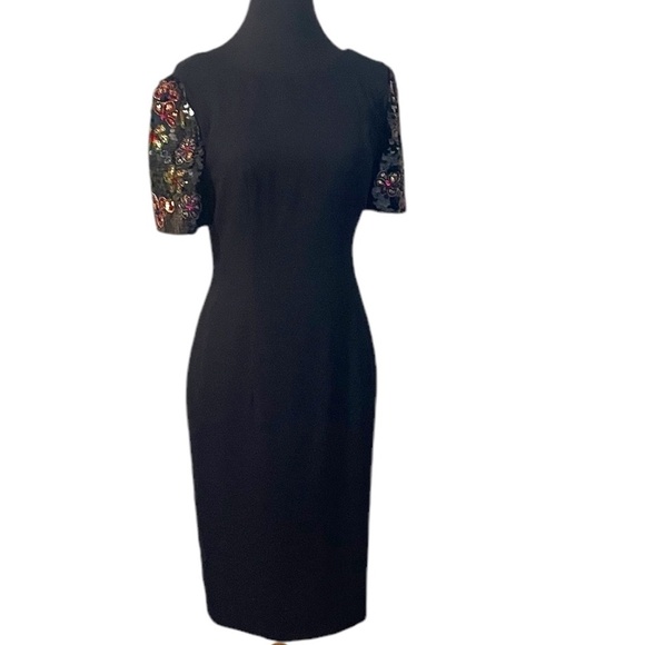 Nah Nah Vintage black dress with sequins Sleeves, Size 6P - Picture 2 of 10